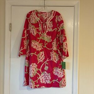 Lilly Pulitzer split neck long sleeve shift dress NWT